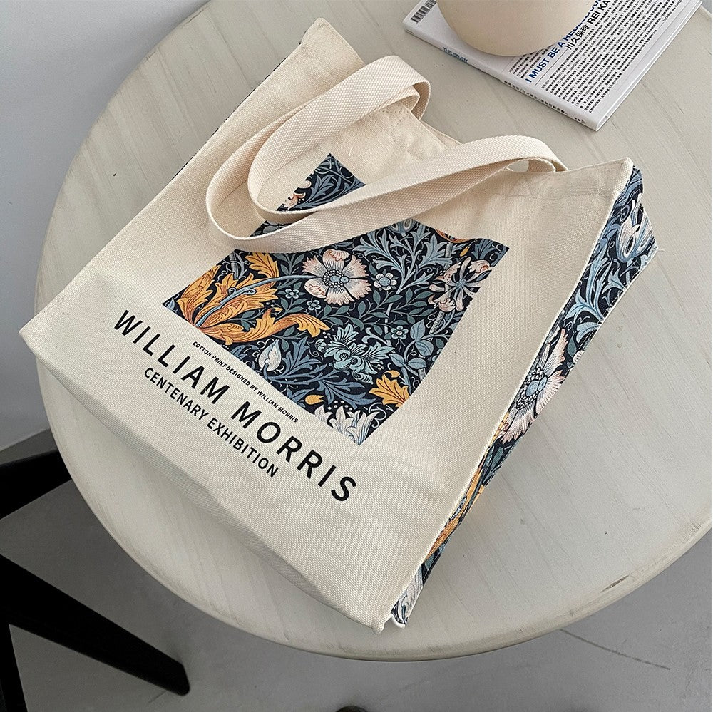 William Morris Vintage Printed One-shoulder Unisex Tote Bag - Azure Art Shop