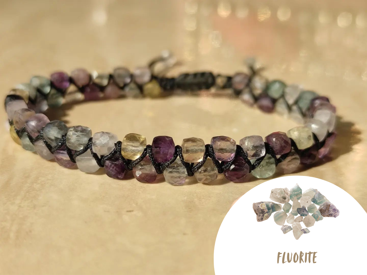 Handcrafted Fluorite Stone Bracelet