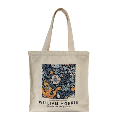 William Morris Vintage Printed One-shoulder Unisex Tote Bag - Azure Art Shop