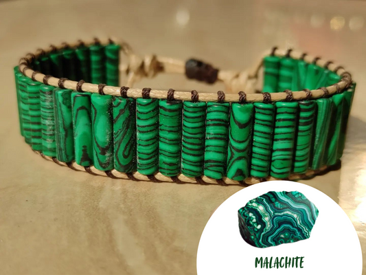 Handcrafted Malachite Stone Bracelet