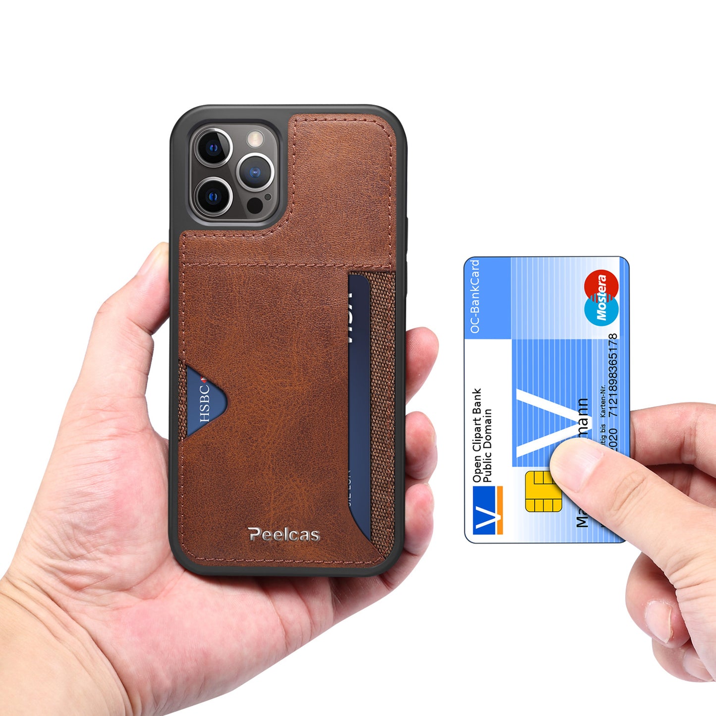 Phone Business Back Leather Card Phone Case - Azure Art Shop