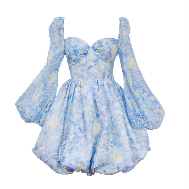 Starry Sky Oil Painting Fantasy Fairy Dress - Azure Art Shop