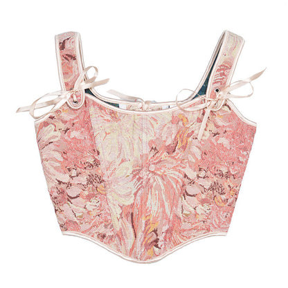 Floral pink corset - Azure Art Shop