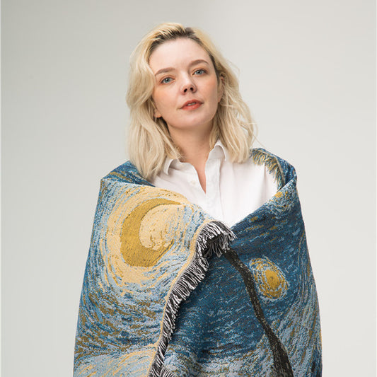 Artistic Tapestry Of Starry Night And Sky blanket - Azure Art Shop