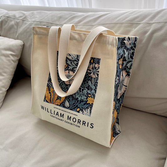 William Morris Vintage Printed One-shoulder Unisex Tote Bag - Azure Art Shop