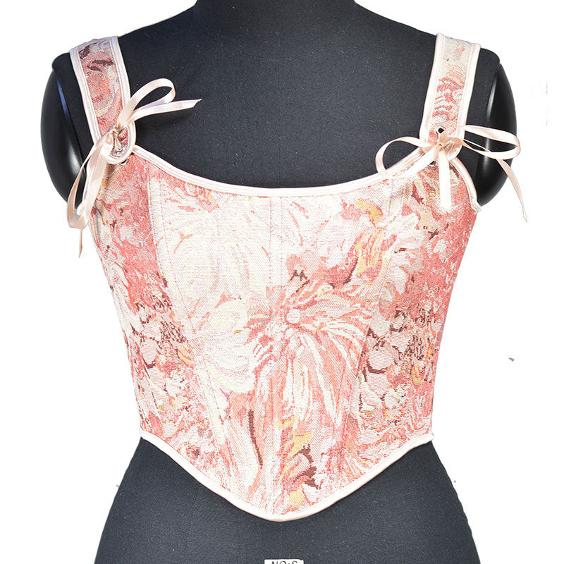 Floral pink corset - Azure Art Shop