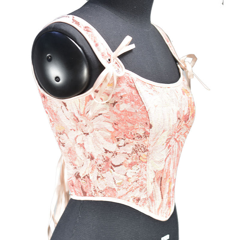 Floral pink corset - Azure Art Shop